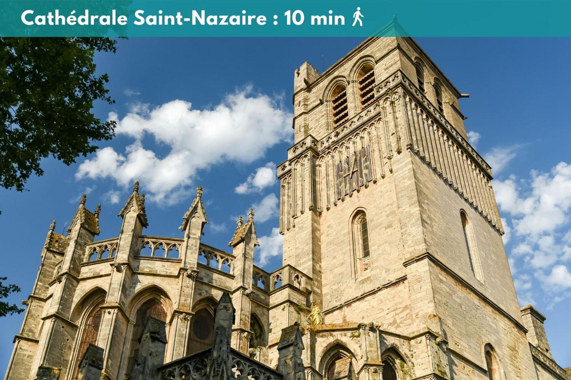 Charmant Studio Climatise 'Alma 1' - Beziers Centre - Wifi Fibre - Netflix Apartment Luaran gambar